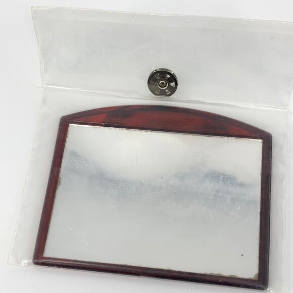 Vintage Etienne Aigner Pocket Mirror Original Plastic Tortoiseshell - Picture 2 of 6